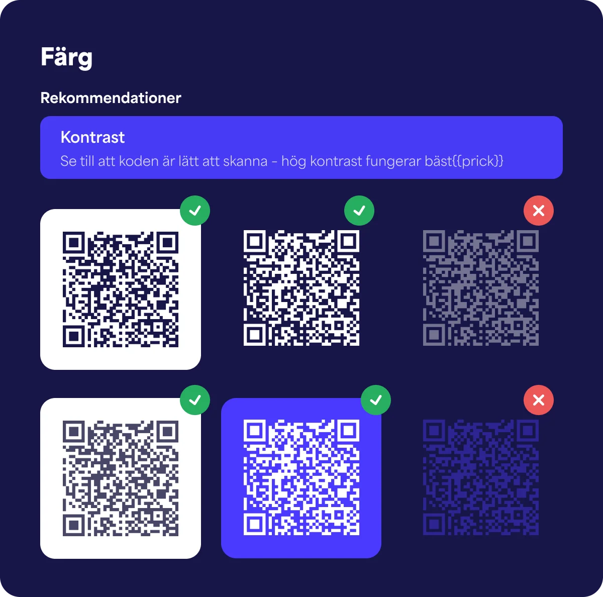 Ett exempel på stark färgkontrast för att trycka din QR-kod på en vinflaska