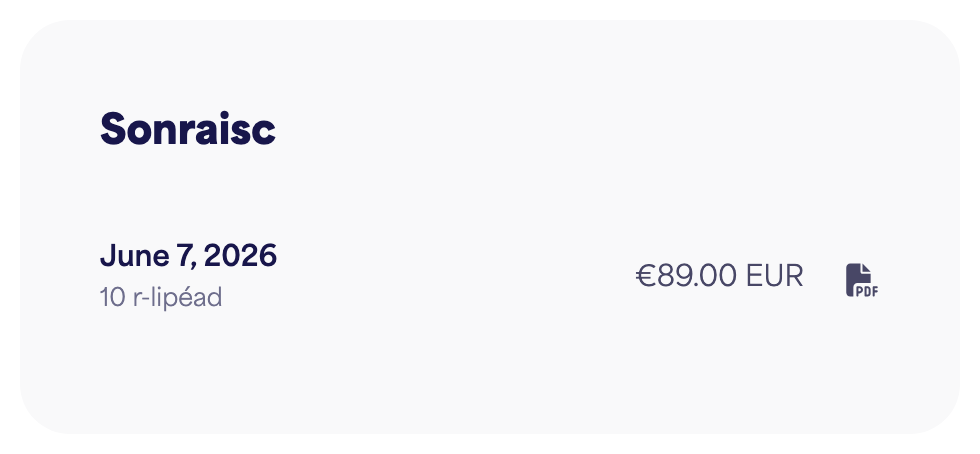 Liosta na Sonraisc le cnaipí íoslódála